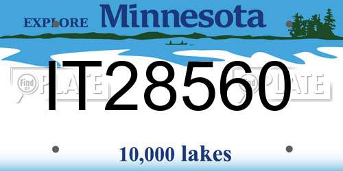 IT28560 Minnesota License Plate