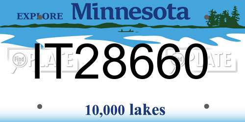 IT28660 Minnesota License Plate