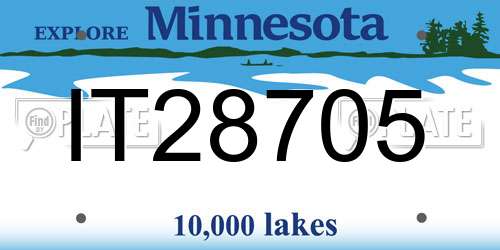 IT28705 Minnesota License Plate
