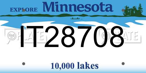 IT28708 Minnesota License Plate