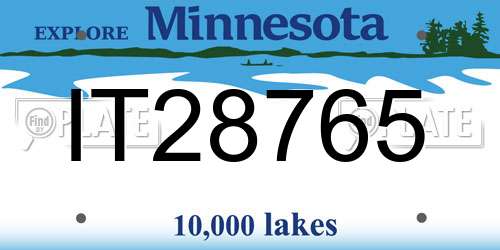 IT28765 Minnesota License Plate