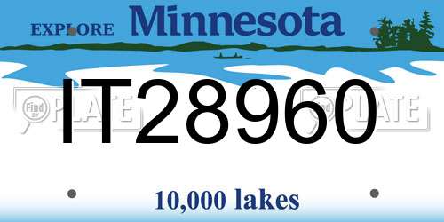 IT28960 Minnesota License Plate