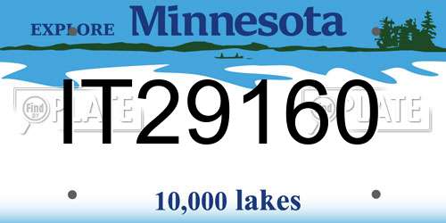 IT29160 Minnesota License Plate