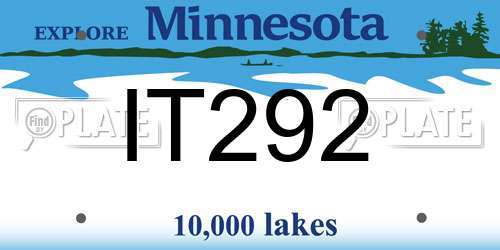 IT292 Minnesota License Plate