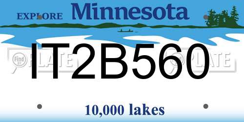 IT2B560 Minnesota License Plate