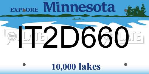IT2D660 Minnesota License Plate
