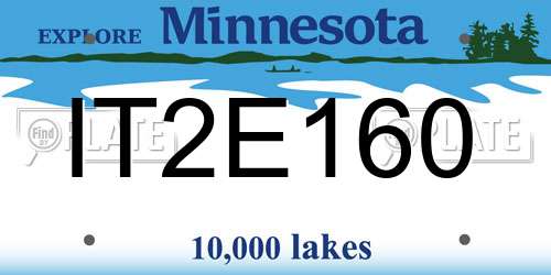 IT2E160 Minnesota License Plate