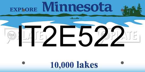 IT2E522 Minnesota License Plate