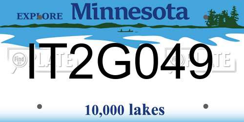 IT2G049 Minnesota License Plate