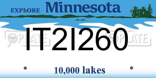 IT2I260 Minnesota License Plate