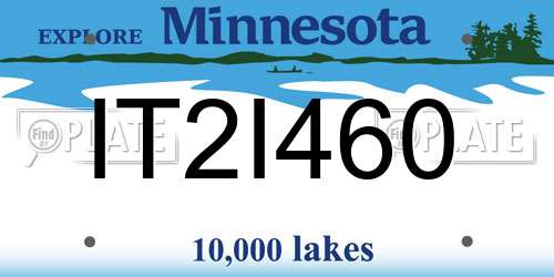 IT2I460 Minnesota License Plate