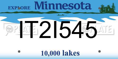 IT2I545 Minnesota License Plate