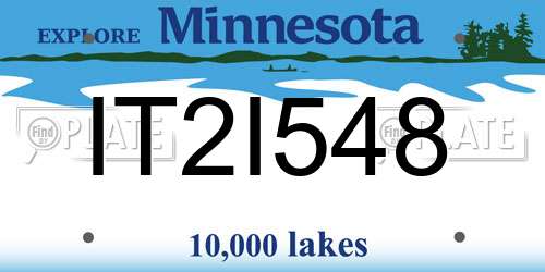 IT2I548 Minnesota License Plate