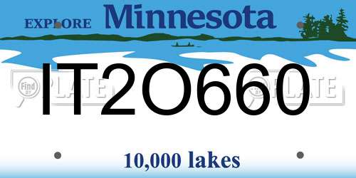 IT2O660 Minnesota License Plate