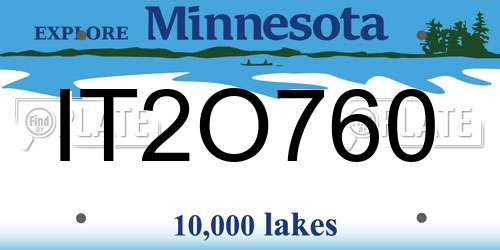 IT2O760 Minnesota License Plate