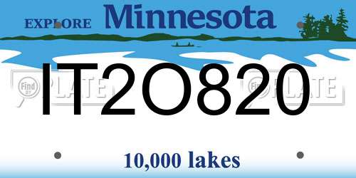 IT2O820 Minnesota License Plate