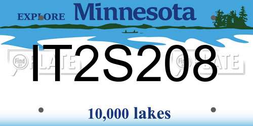 IT2S208 Minnesota License Plate