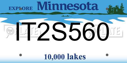 IT2S560 Minnesota License Plate
