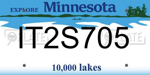IT2S705 Minnesota License Plate