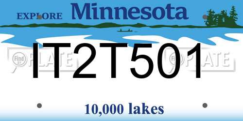 IT2T501 Minnesota License Plate