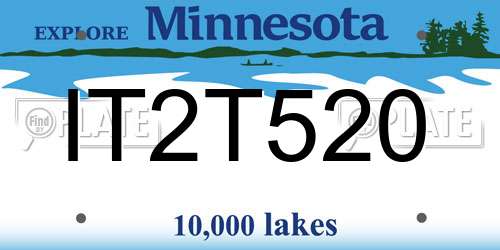 IT2T520 Minnesota License Plate