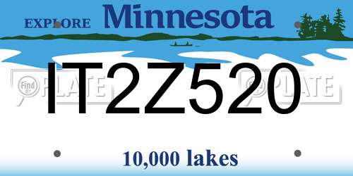 IT2Z520 Minnesota License Plate