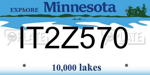 IT2Z570 Minnesota License Plate