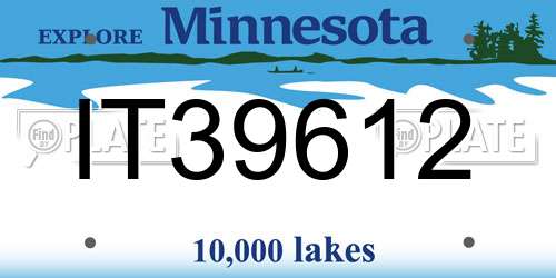 IT39612 Minnesota License Plate
