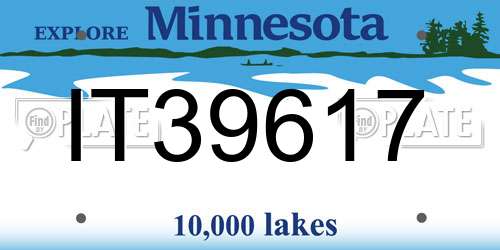 IT39617 Minnesota License Plate