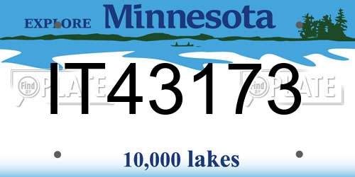 IT43173 Minnesota License Plate