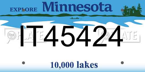 IT45424 Minnesota License Plate