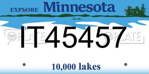IT45457 Minnesota License Plate