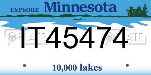 IT45474 Minnesota License Plate