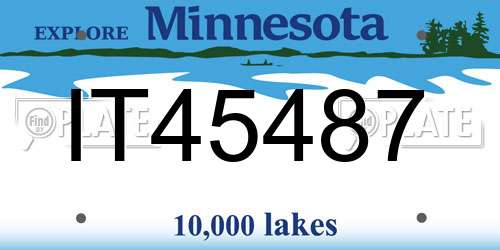 IT45487 Minnesota License Plate