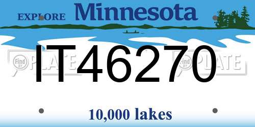 IT46270 Minnesota License Plate