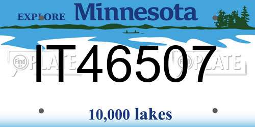 IT46507 Minnesota License Plate
