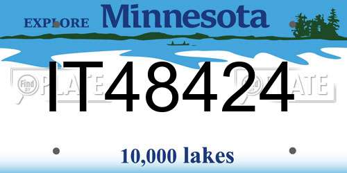 IT48424 Minnesota License Plate