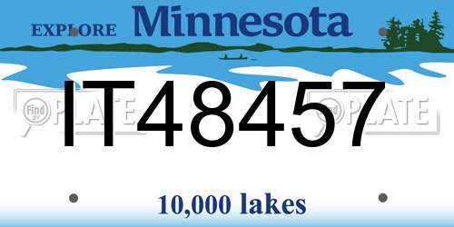 IT48457 Minnesota License Plate