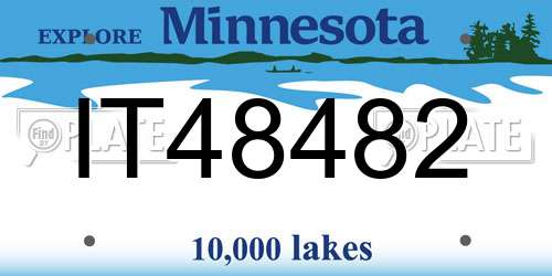 IT48482 Minnesota License Plate