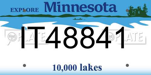 IT48841 Minnesota License Plate