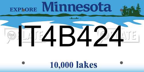 IT4B424 Minnesota License Plate
