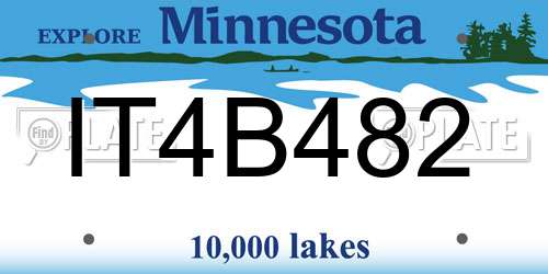 IT4B482 Minnesota License Plate