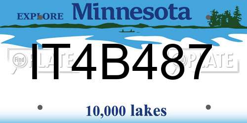 IT4B487 Minnesota License Plate