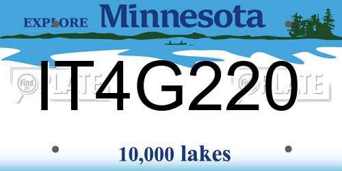 IT4G220 Minnesota License Plate