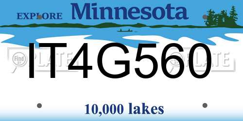 IT4G560 Minnesota License Plate