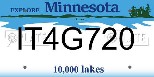 IT4G720 Minnesota License Plate