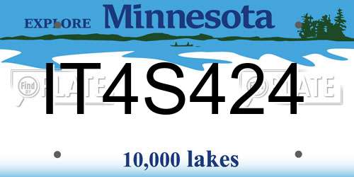 IT4S424 Minnesota License Plate
