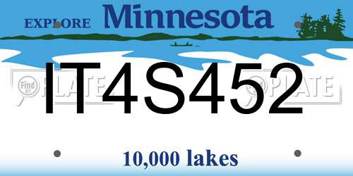 IT4S452 Minnesota License Plate