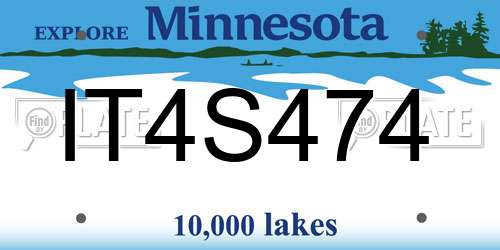 IT4S474 Minnesota License Plate