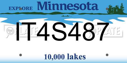 IT4S487 Minnesota License Plate
